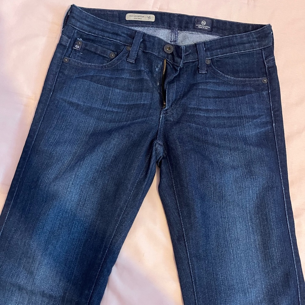 AG Dark Wash Straight Leg Jeans